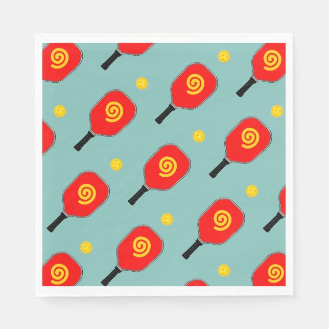 Servilleta De Papel Fiesta de Pickleball (Anverso)
