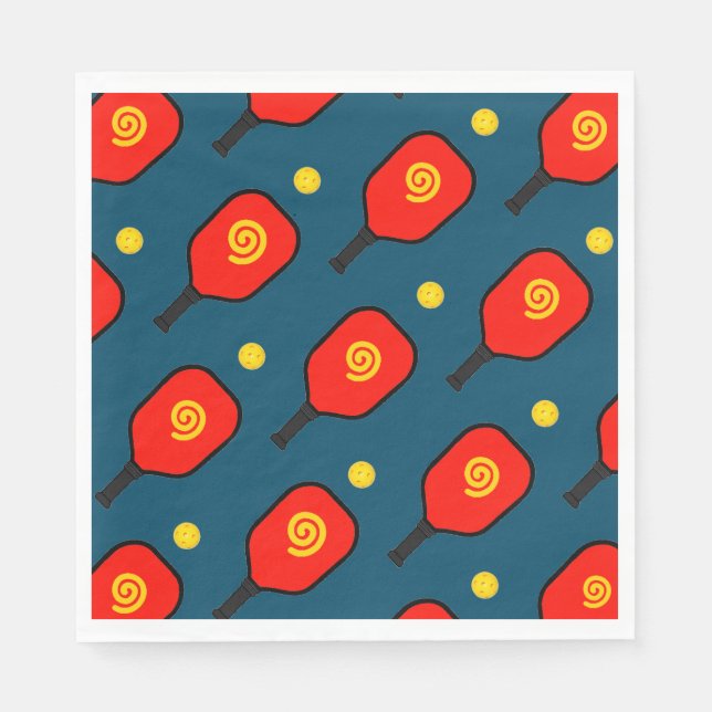 Servilleta De Papel Fiesta de Pickleball (Anverso)
