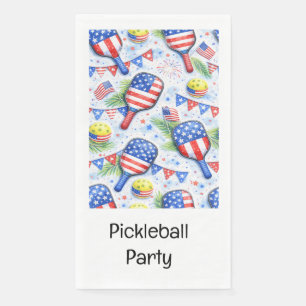 Servilleta De Papel Fiesta de Pickleball 4 de Julio Día de la Independ