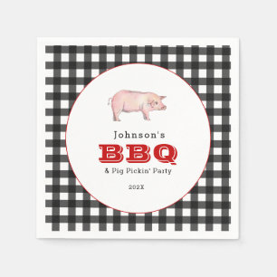 Servilleta De Papel Fiesta de pig de barbacoa, picnic familiar
