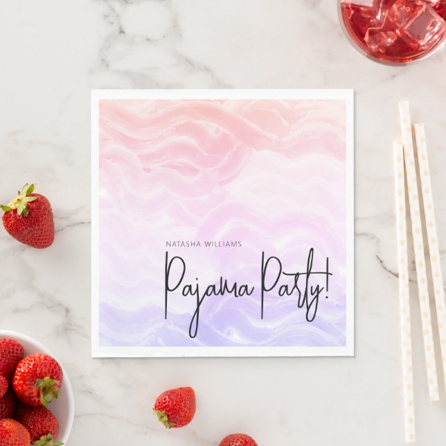 Servilleta De Papel Fiesta de pijamas elegante pastel colorido (In situ)