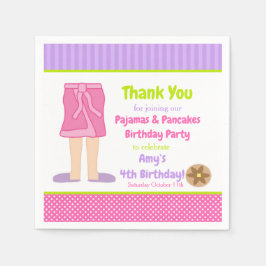Servilleta De Papel Fiesta de pijamas y panqueques de traje