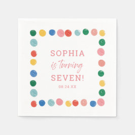 Servilleta De Papel Fiesta de pintura de arte Chica de pintura Cumplea