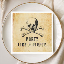 Fiesta de Pirata Vintage Calavera y Huesos Hallowe