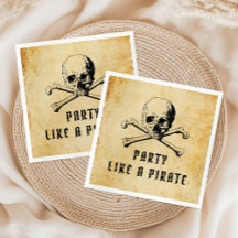 Fiesta de Pirata Vintage Calavera y Huesos Hallowe