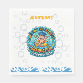 Servilleta De Papel Fiesta de Piscina de Graduación de Kinder para Niñ
