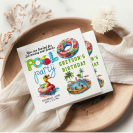 Servilleta De Papel Fiesta de piscina para adultos verano playa cumple