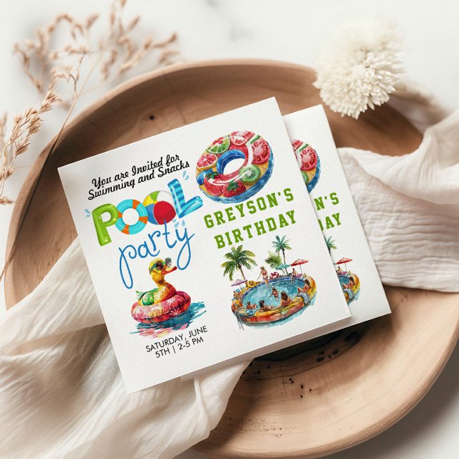 Servilleta De Papel Fiesta de piscina para adultos verano playa cumple (Subido por el creador)