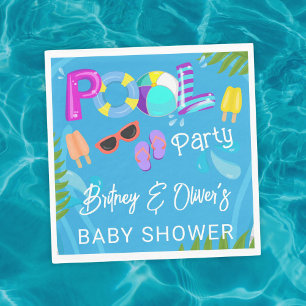 Servilleta De Papel Fiesta de Piscina para Baby Shower Neutral de Vera