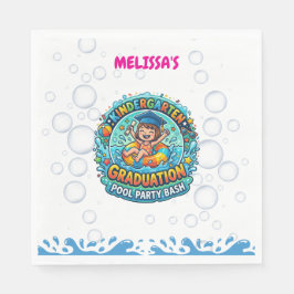 Servilleta De Papel Fiesta de Piscina por la Graduación de Kindergarte