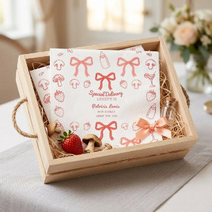 Servilleta De Papel Fiesta de Pizzas Coquetas para Baby Shower de Entr