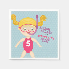 Servilleta De Papel Fiesta de playa Chica de buceo