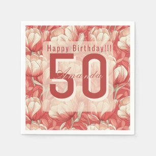 Servilleta De Papel Fiesta de Playa con Tema de Tulipán Hermoso