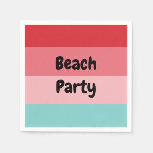 Servilleta De Papel Fiesta de playa horizontal a rayas de Guay