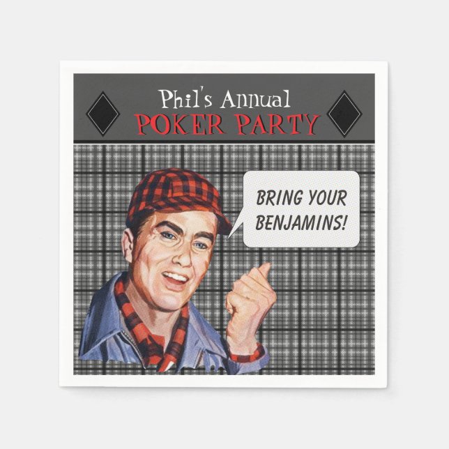 Servilleta De Papel Fiesta de Póker de Phil (Anverso)
