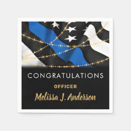 Servilleta De Papel Fiesta de policía felicita por graduación