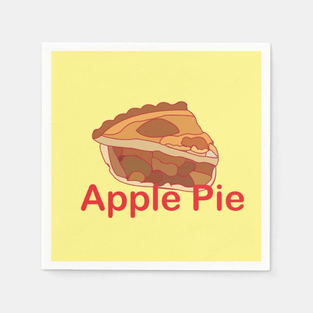 Servilleta De Papel Fiesta de postre de Apple Pie (Anverso)