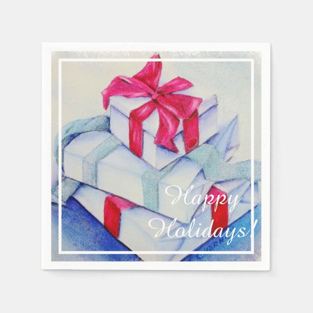 Servilleta De Papel Fiesta de presentaciones para Navidades (Anverso)