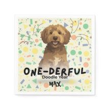 Fiesta de Primer Cumpleaños del Goldendoodle Verde