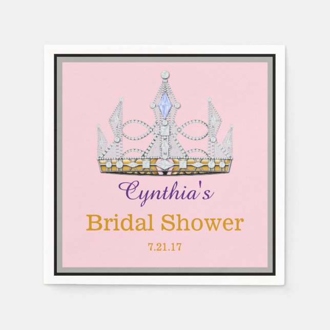 Servilleta De Papel Fiesta de princesa de diamantes (Anverso)