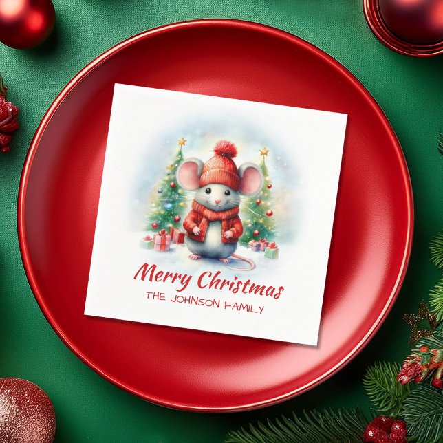 Servilleta De Papel Fiesta de ratón de Navidades cutas (Subido por el creador)