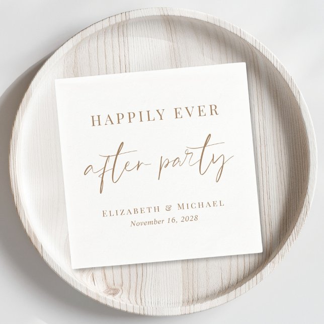 Servilleta De Papel Fiesta de recepción de boda Chic Happily Ever Afte (Subido por el creador)