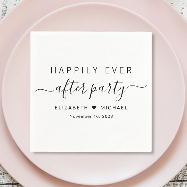 Servilleta De Papel Fiesta de recepción de boda Felices para Siempre (Subido por el creador)