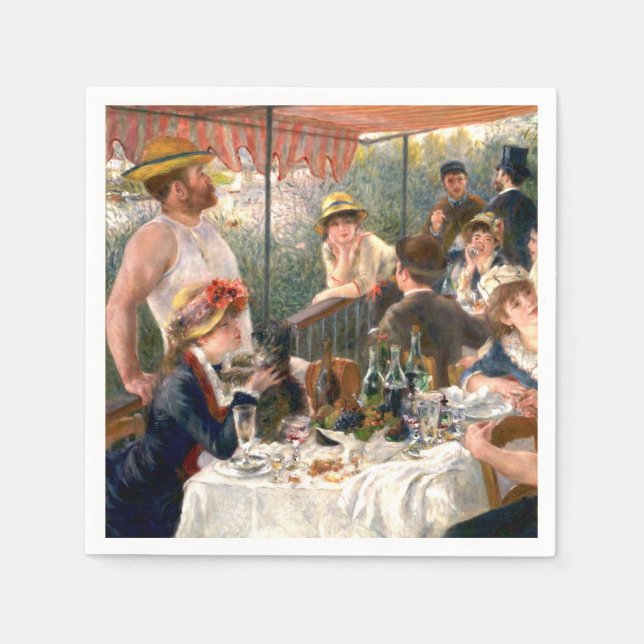 Servilleta De Papel Fiesta de Renoir French Luncheon Boating (Anverso)