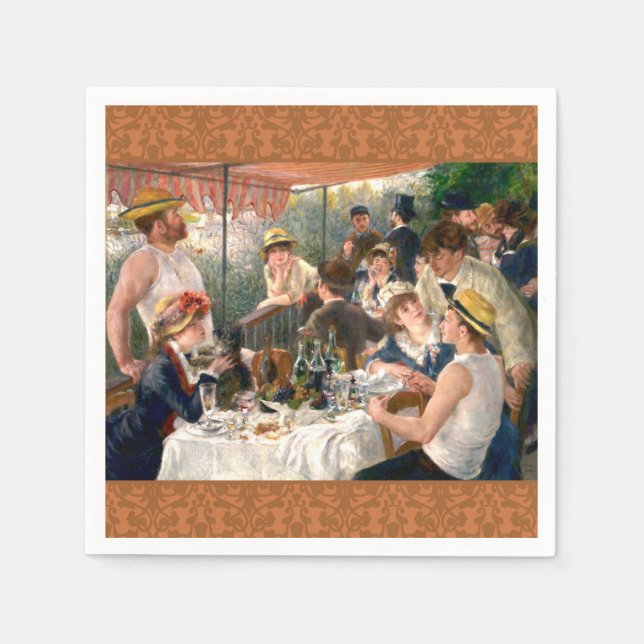 Servilleta De Papel Fiesta de Renoir French Luncheon Boating (Anverso)