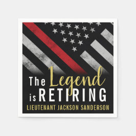 Servilleta De Papel Fiesta de Retiro de Bomberos, bombero de la línea