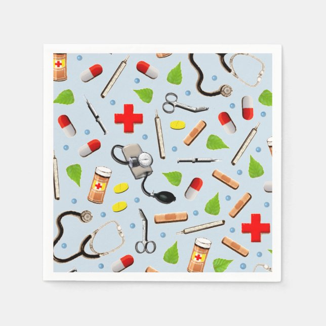 Servilleta De Papel Fiesta de Retiro de Enfermeras (Anverso)