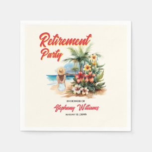 Servilleta De Papel Fiesta de retiro femenina en playa de Aloha