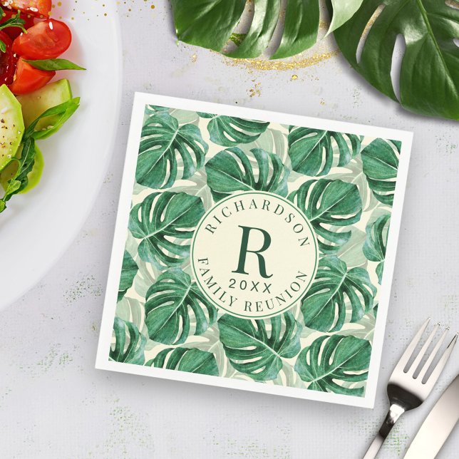 Servilleta De Papel Fiesta de Reunión Familiar Monstera (Subido por el creador)