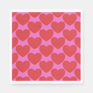 Servilleta De Papel Fiesta de San Valentín con estampado de corazones 