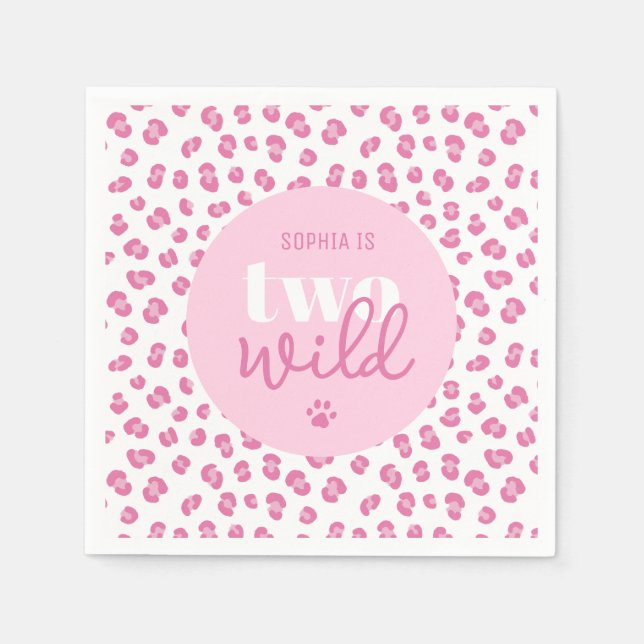 Servilleta De Papel Fiesta de segundo cumpleaños de Cute Chica (Anverso)