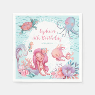 Servilleta De Papel Fiesta de sirena mágica