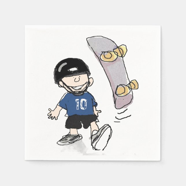 Servilleta De Papel Fiesta de skateboard (Anverso)