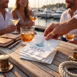 Servilleta De Papel Fiesta de Soltero de Velero al Acuarela de Nauti B