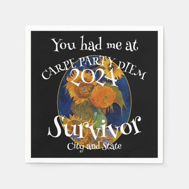 Servilleta De Papel Fiesta de Surprise Birthday Festival Block 2024 (Anverso)