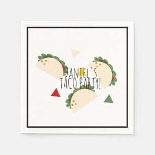Servilleta De Papel Fiesta de tacos minimalista para baby shower de cu