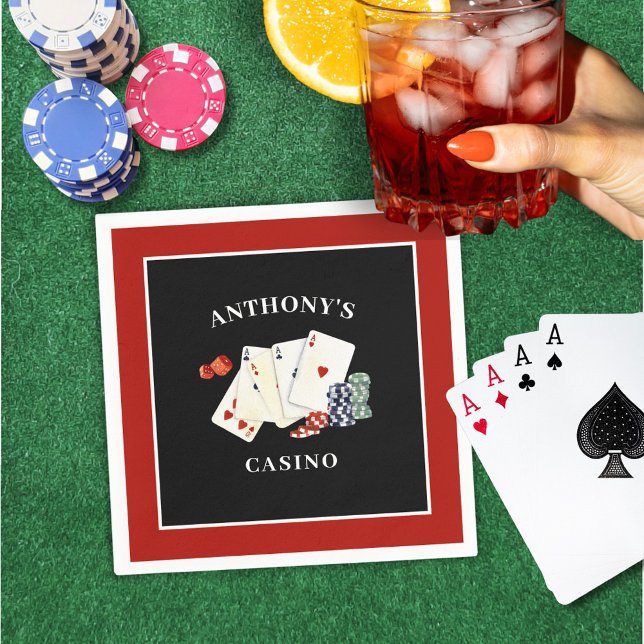 Servilleta De Papel Fiesta de tarjeta de poker personalizado (Subido por el creador)