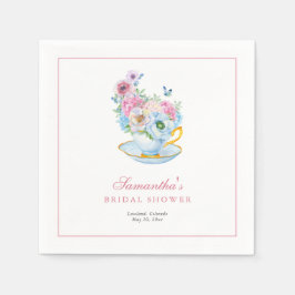 Servilleta De Papel Fiesta de té de acuarela Despedida de soltera