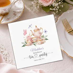 Servilleta De Papel Fiesta de té elegante Mariposas Baby Shower 