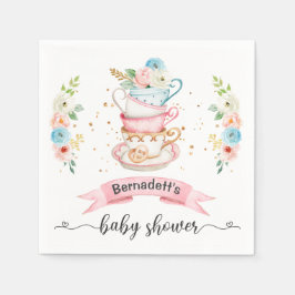 Servilleta De Papel Fiesta de té floral Baby Shower Papel Napkin
