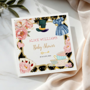 Servilleta De Papel Fiesta de té floral de Alicia en el País de las Ma