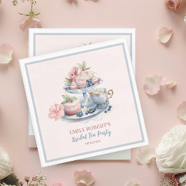 Servilleta De Papel Fiesta de té floral rosa rosa rosa de color rosa b