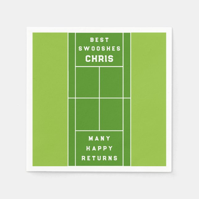 Servilleta De Papel Fiesta de tenis (Anverso)