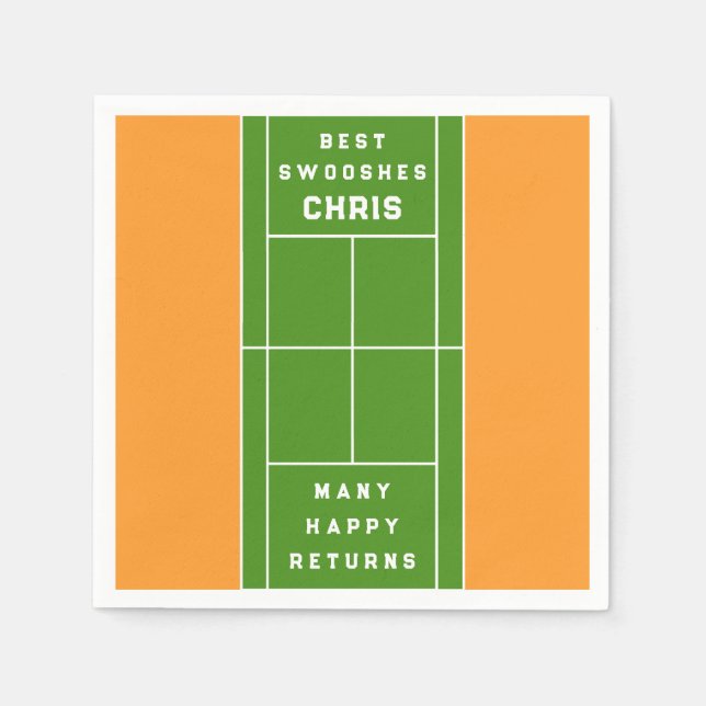 Servilleta De Papel Fiesta de tenis (Anverso)