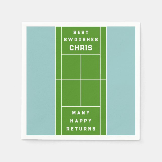 Servilleta De Papel Fiesta de tenis (Anverso)