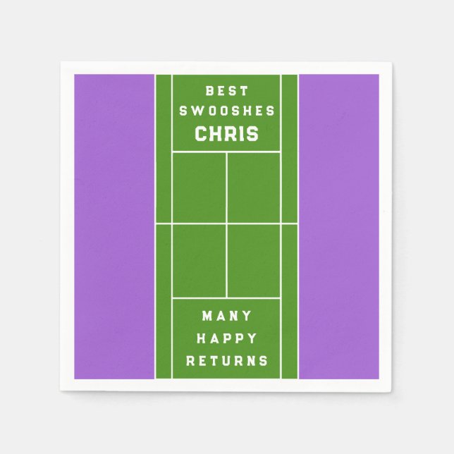 Servilleta De Papel Fiesta de tenis Napkins (Anverso)